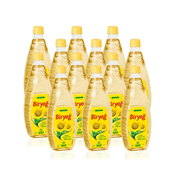 Biryağ Ayçiçek Yağı 500 ml Pet Ambalaj (12'li  Paket) - 1