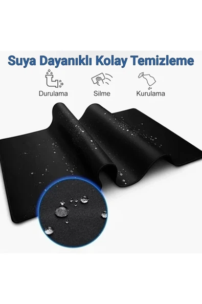 SonicTouch Aslan Muhafızı Sarı Kırmızı Dikişsiz Pürüzsüz Sıvı Geçirmez XXL Gamer Klavye Mousepad 40x90cm - Resim 4
