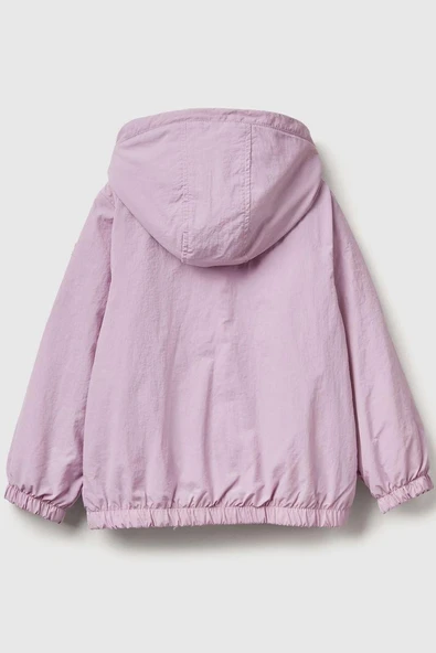 United Colors of Benetton Kız Bebek 2IGGGN03U-25KB Yağmurluk Lila - Resim 2