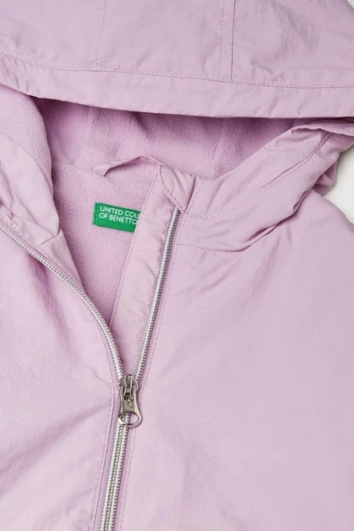 United Colors of Benetton Kız Bebek 2IGGGN03U-25KB Yağmurluk Lila - Resim 3