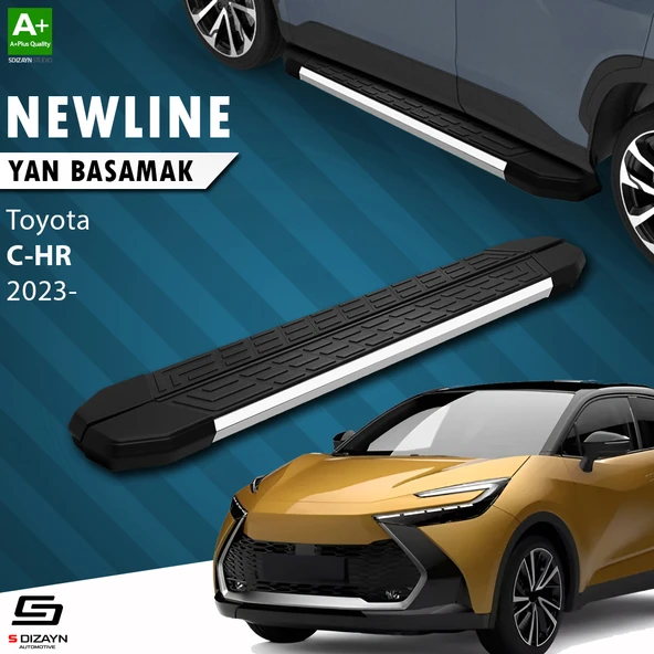 S-Dizayn Toyota C-HR 2 NewLine Krom Yan Basamak 173 Cm 2023 Üzeri A+ Kalite - 1
