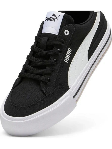 Puma Court Clasisc Vulc F5 396353-03 Siyah-Beyaz Erkek Günlük Sneaker - Resim 4