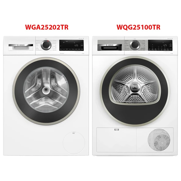 Bosch WGA25202TR - WQG25100TR 10 Kg Çamaşır Kurutma Makinesi 2'li Set