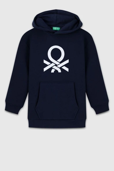 United Colors of Benetton Erkek Çocuk BNT-B23341 Sweatshirt Lacivert ürün görseli 1