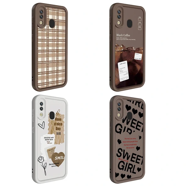 Galaxy A20 Kılıf Kamera Korumalı Baskılı Arka Yüzey Zore Klas Kapak - Resim 9