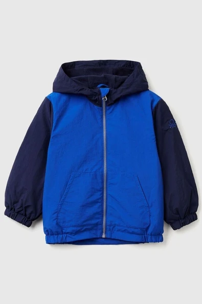 United Colors of Benetton Erkek Bebek 2IGGGN03X-25K Yağmurluk Mavi - 1