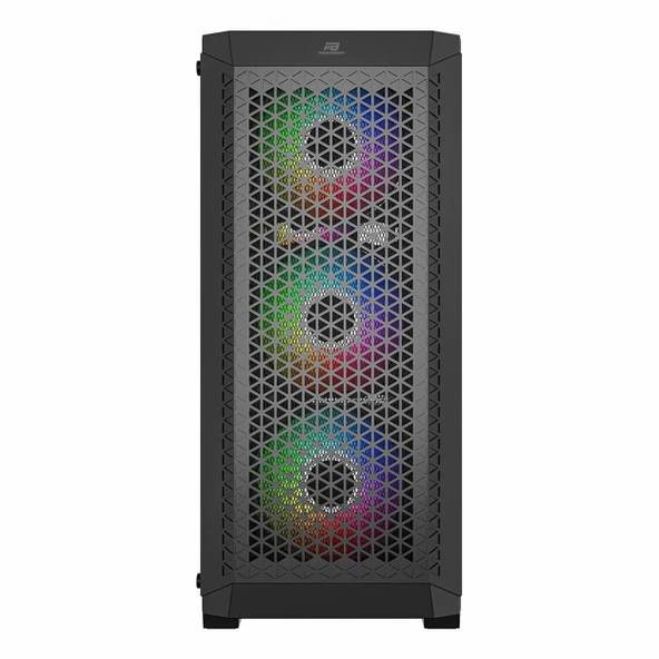 PowerBoost PB-PS5847B 600W 80+ USB 3.2 LED ATX Mid Tower Siyah Kasa - Resim 2