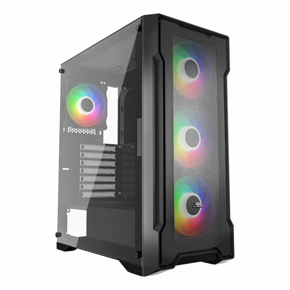 PowerBoost PB-PS6849B 650W 80+ Bronz USB 3.2 LED ATX Mid Tower Siyah Kasa ürün görseli 1