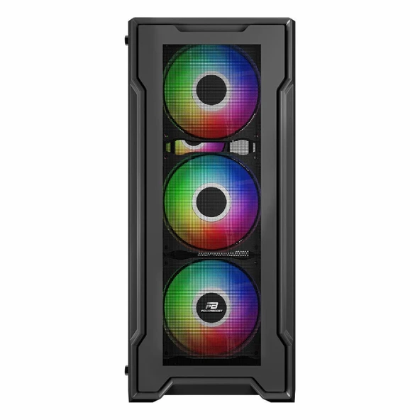 PowerBoost PB-PS6849B 650W 80+ Bronz USB 3.2 LED ATX Mid Tower Siyah Kasa - Resim 2