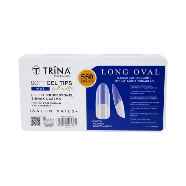 Soft Jel Takma Tırnak - Long Oval (Full Mat) 550' Li - 26 ürün görseli