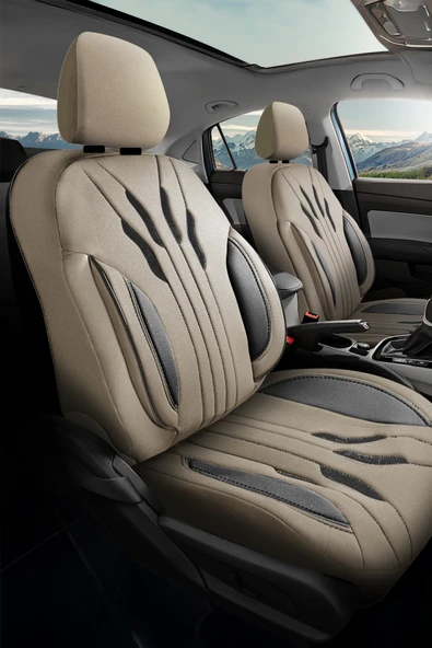 BUTTİ TALOS SERİSİ PREMİUM OTO KOLTUK KILIFI | ORTOPEDİK DESTEKLİ, ÖN ARKA TAM SET, AIRBAG UYUMLU ürün görseli