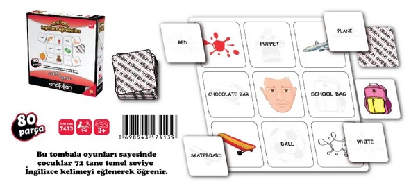 Anatolian İngilizce Tombala Öğrenelim Çocuk Oyunu - 2