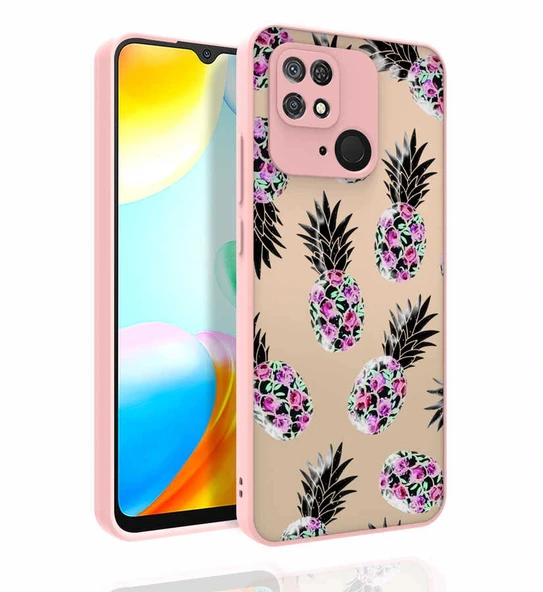 Xiaomi Redmi 10C Kılıf Desenli Kamera Korumalı Parlak Zore Nora Kapak - 1