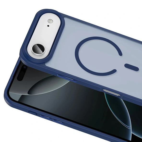 Apple iPhone 17 Air Kılıf M-safe Şarj Özellikli Mat Arka Yüzey Zore Sio Kapak - 10