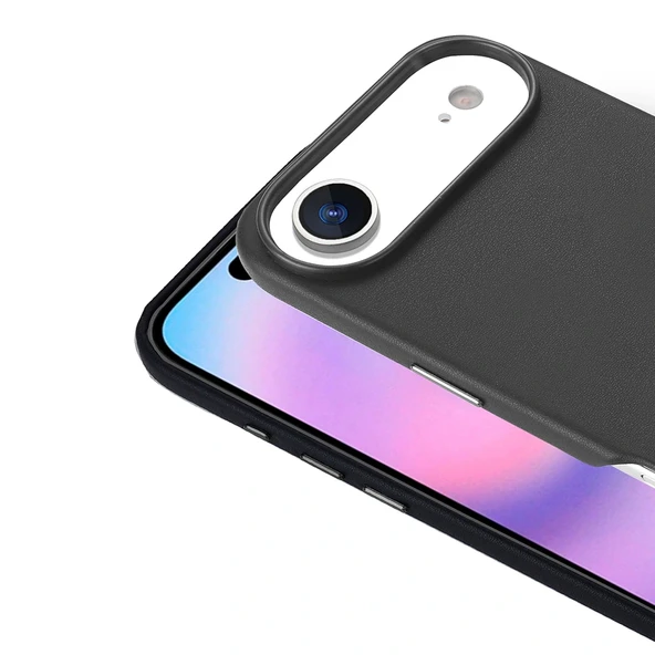 Apple iPhone 17 Air Kılıf M-safe Şarj Özellikli PU Deri Görünümlü Zore Kupra Kapak - 8