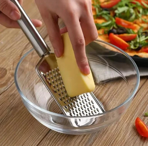 El Rendesi ve Kabak Oyacağı Paslanmaz Çelik Limon Peynir Sarımsak Rendesi Çok İşlevli Rende - 3