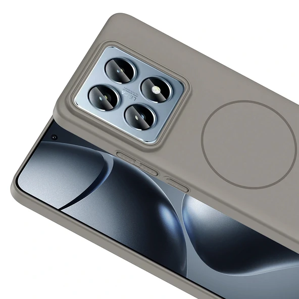 Xiaomi 14T Pro Kılıf M-safe Şarj Özellikli Zore Ruby Sert Kapak - 7