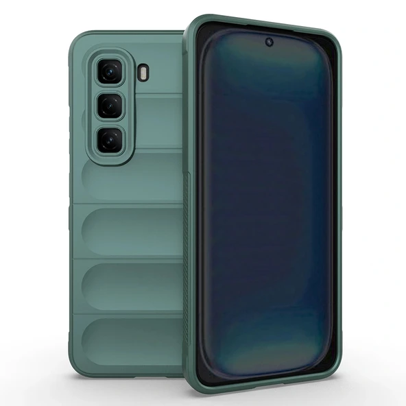 İnfinix Hot 50 Pro 4G Kılıf Esnek TPU Oyuklu Arka Yüzey Tasarımlı Zore Etnik Silikon Kapak - 1