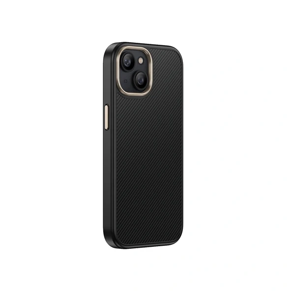 Apple iPhone 15 Kılıf M-safe Şarj Özellikli Karbon Fiber Görünümlü Zore Antina Kapak - 4