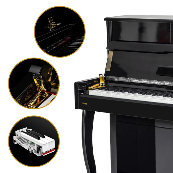 Jwin Sapphire SDP-650 Çekiç Aksiyonlu 88 Tuşlu Dijital Piyano - Siyah - 2