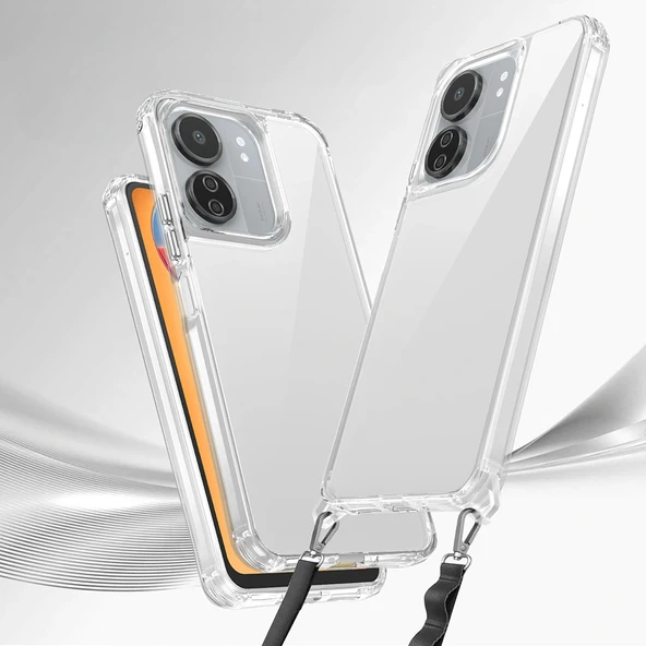 Xiaomi Poco C65 Kılıf Airbagli Takılabilir Askı Aparatlı Zore Snap Silikon Kapak - 2