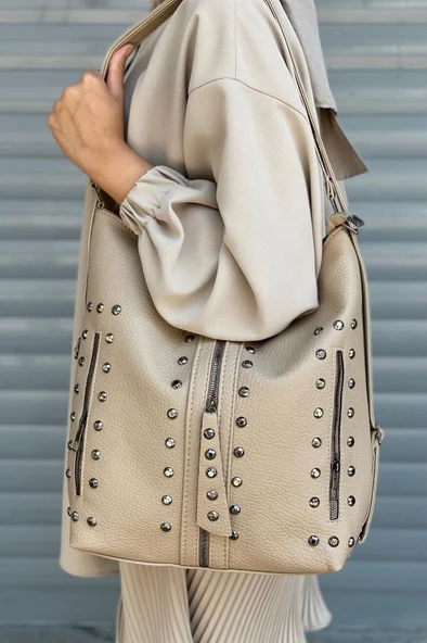 Kadın Vizon Suni Yıkanmış Deri Kol Ve Sırt Çantası Yıkama Deri ürün görseli