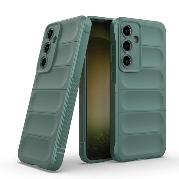 Galaxy S25 FE Kılıf Esnek TPU Oyuklu Arka Yüzey Tasarımlı Zore Etnik Silikon Kapak - 8