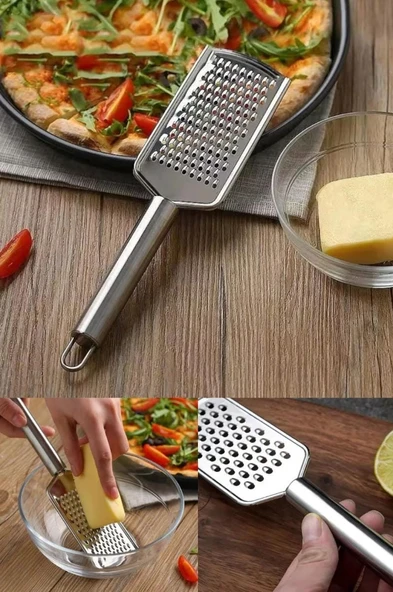 El Rendesi ve Kabak Oyacağı Paslanmaz Çelik Limon Peynir Sarımsak Rendesi Çok İşlevli Rende - 2