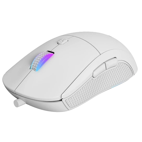 GameBooster GB-M11W Dire RGB 12.800 DPI Beyaz Kablolu Gaming Mouse - Resim 3