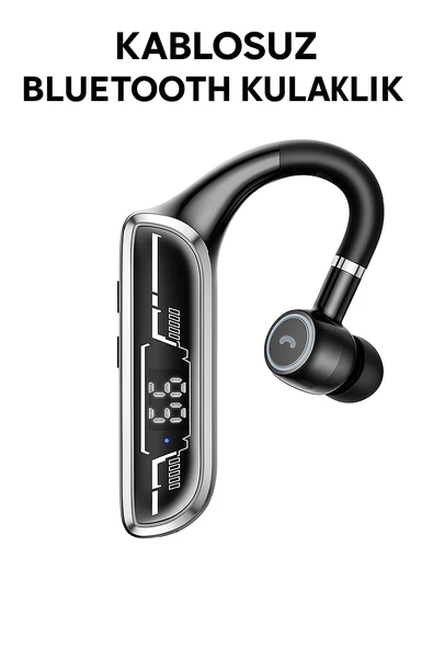MY BLACK  Tekli 200mAh Dijital Ekranlı Bluetooth V5.3 Kulaklık