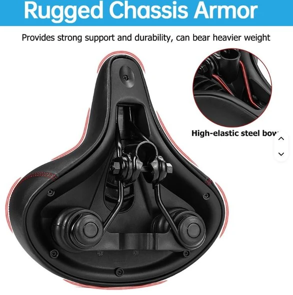 Bisiklet Yaylı Ve Silikon Sele Yumuşak Ve Rahat Bisiklet Koltuğu Elastomer Yaylı Bisiklet Selesi - 7