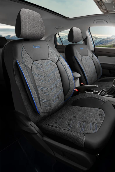 BUTTİ BELLO SERİSİ KETEN KUMAŞ PREMİUM OTO KOLTUK KILIFI | ORTOPEDİK DESTEKLİ, ÖN ARKA TAM SET ürün görseli