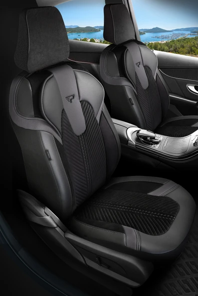 Panda Kılıf PANDA MONTE CARLO SERİSİ VELOR KADİFE KUMAŞ OTO KOLTUK KILIFI - TAM SET - Resim 2