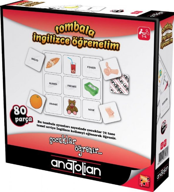 Anatolian İngilizce Tombala Öğrenelim Çocuk Oyunu