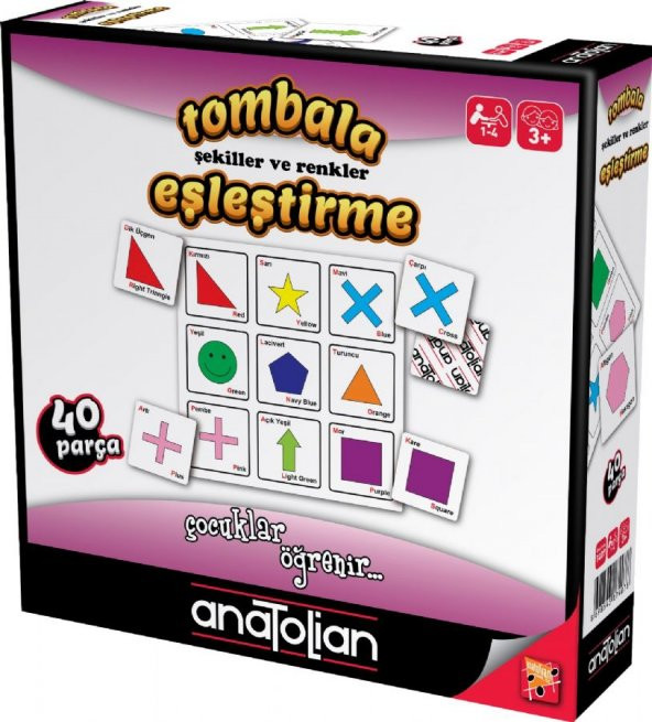 Anatolian 7407 Tombala Şekiller ve Renkler Eşleştirme Oyunu