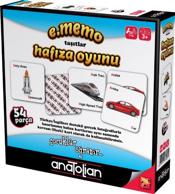 Anatolian 7405 E.Memo Taşıtlar Hafıza Oyunu