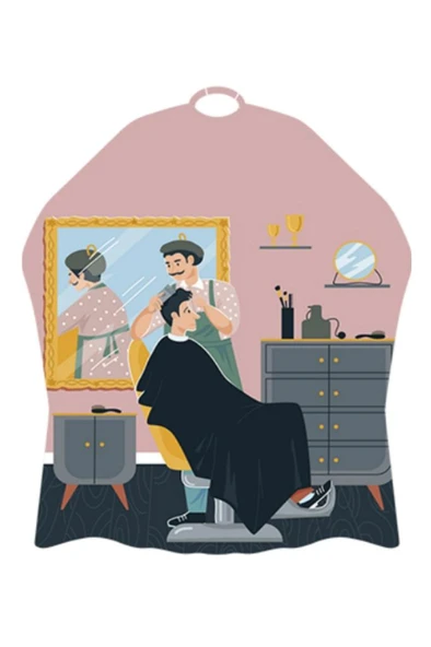 Lüx Penuar Berber Önlüğü Dijital Baskı 120x160 cm Model: 1088 ürün görseli