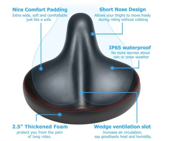 Bisiklet Yaylı Ve Silikon Sele Yumuşak Ve Rahat Bisiklet Koltuğu Elastomer Yaylı Bisiklet Selesi - 4