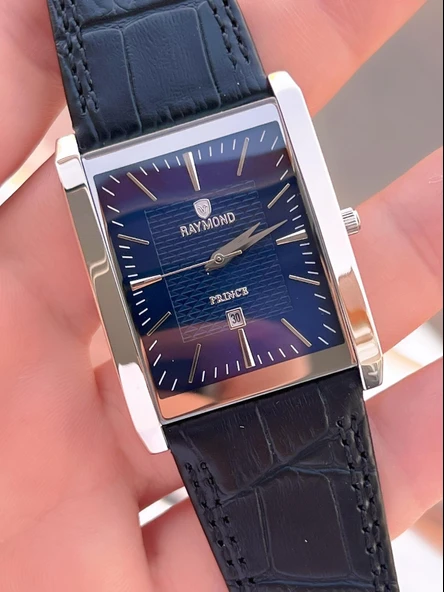 Raymond Nişan Ve Damatlara Özel Deri Kordon 2 Yıl Garantili 5 Atm Erkek Kol Saati+Bileklik RMD.50 - Resim 4