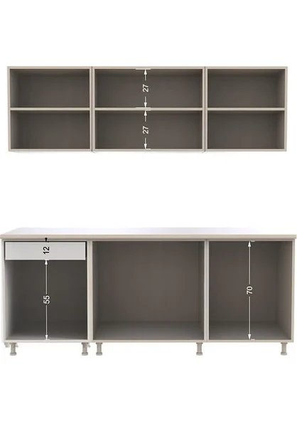 Tdesigno Seren Mutfak 200 cm Tezgah Dahil - Resim 5