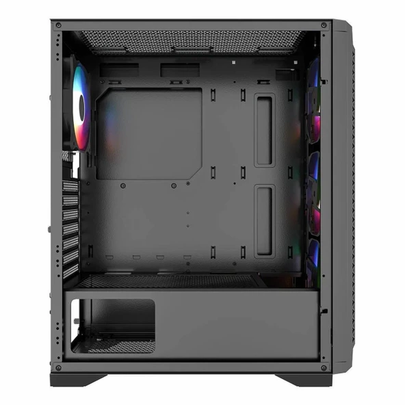 PowerBoost PB-PS5847B 600W 80+ USB 3.2 LED ATX Mid Tower Siyah Kasa - Resim 3