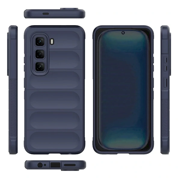 İnfinix Hot 50 Pro 4G Kılıf Esnek TPU Oyuklu Arka Yüzey Tasarımlı Zore Etnik Silikon Kapak - 9