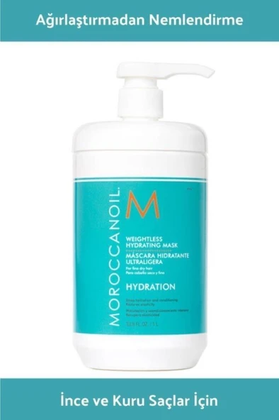 Moroccanoil Weightless Hydrating Ağırlık Yapmayan Nemlendirici Maske 1000 Ml ürün görseli