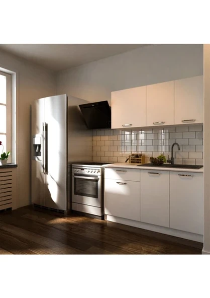 T Designo Eftalya Hazır Mutfak Dolabı 140 cm - Tezgah Dahil - Beyaz ürün görseli