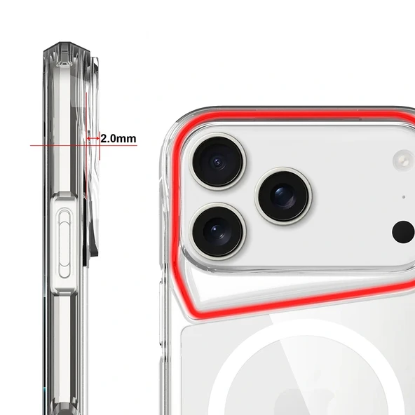 Apple iPhone 17 Pro Max Kılıf Zore M-safe Şarj Özellikli T-Max M-safe Kapak - 3
