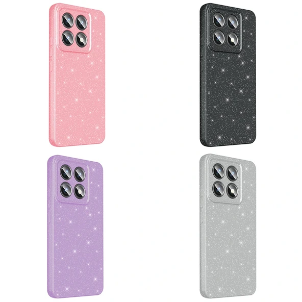 Xiaomi 14T Pro Kılıf Kamera Korumalı Simli Lüks Zore Koton Kapak - 10