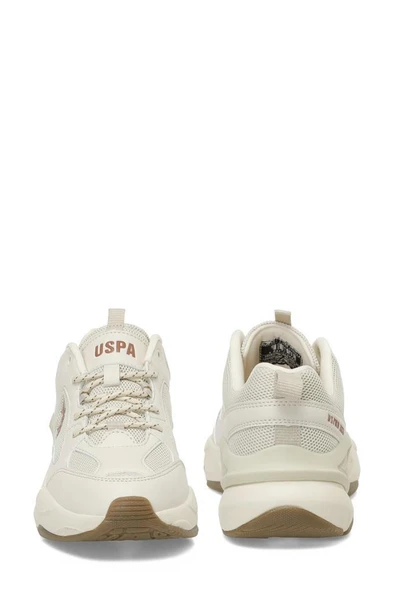 U.S. Polo Assn. MAYBE WMN 5PR 102032842 Kadın Spor Ayakkabı Bej 36-40 - Resim 6