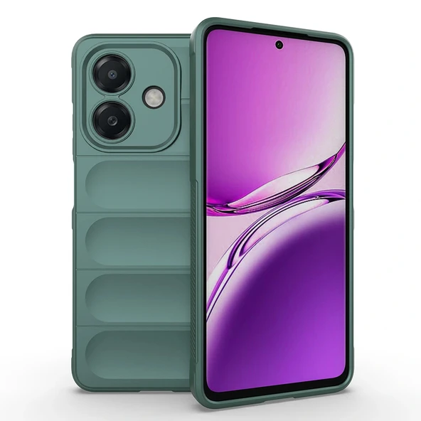 Oppo A3 Kılıf Esnek TPU Oyuklu Arka Yüzey Tasarımlı Zore Etnik Silikon Kapak