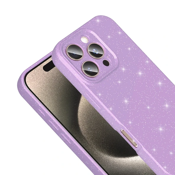 Apple iPhone 16 Pro Max Kılıf Kamera Korumalı Simli Lüks Zore Koton Kapak - Resim 7