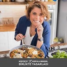 Karaca x Refika Swiss Crystal Creamy Metal Tava Sahan Set Cream - 3